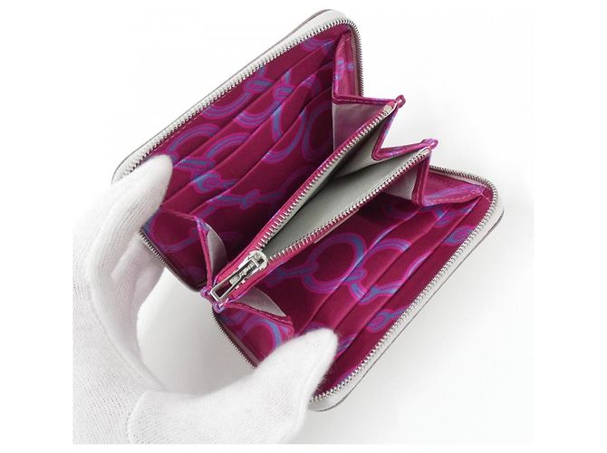Hermes Hermès MORS & CO Silk in Compact Wallet White - view 6