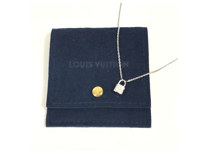 Louis Vuitton Pendente in diamante Lockit XS Accessorio Gioielli Collana in oro per Uomini e Donne Argento - vista 10