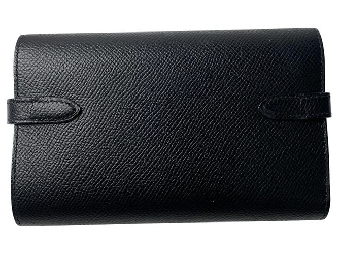 Hermes Hermès Kelly Wallet Medium Black Epson GD Hardware D Stamp Women's - view 2