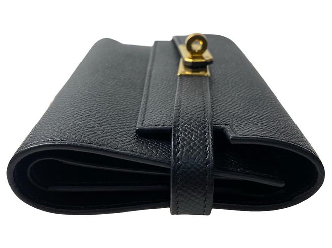 Hermes Hermès Kelly Wallet Medium Black Epson GD Hardware D Stamp Women's - view 3