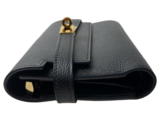 Hermes Hermès Kelly Wallet Medium Black Epson GD Hardware D Stamp Women's - view 4