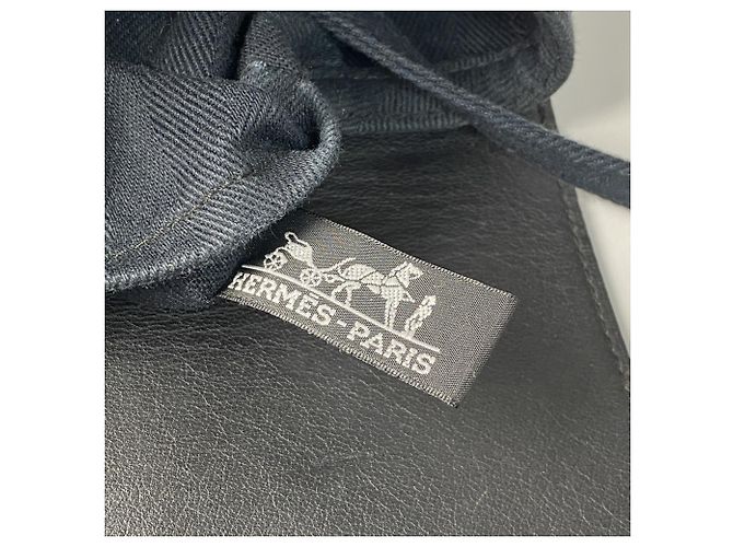 Hermès Damen Valparaiso MM Canvas Tote Bag Schwarz - Ansicht 10