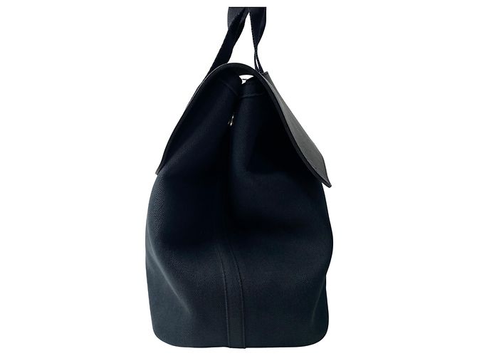Hermès Damen Valparaiso MM Canvas Tote Bag Schwarz - Ansicht 4