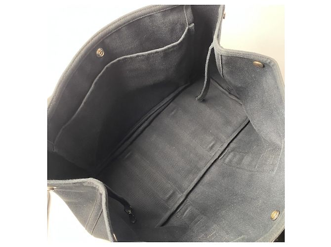Hermès Damen Valparaiso MM Canvas Tote Bag Schwarz - Ansicht 7