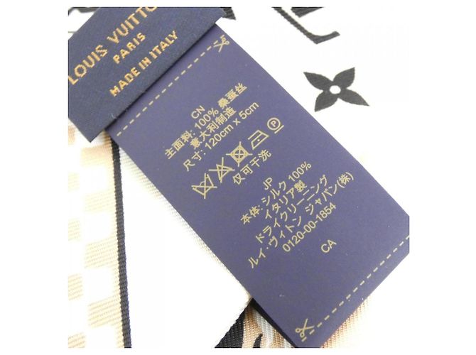 Bufanda Bandeau BB Ocean de Louis Vuitton Beige - vista 4
