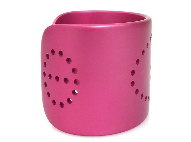 Bracciale in alluminio rosa Evelyne di Hermès - vista 2