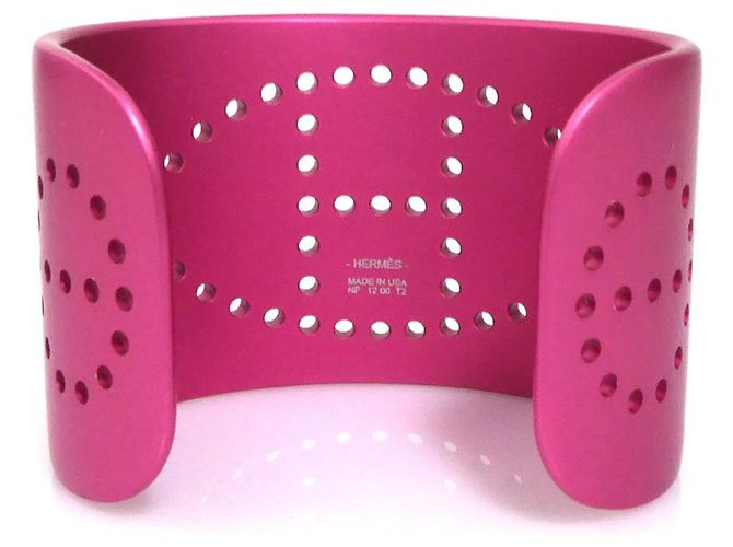 Bracciale in alluminio rosa Evelyne di Hermès - vista 3