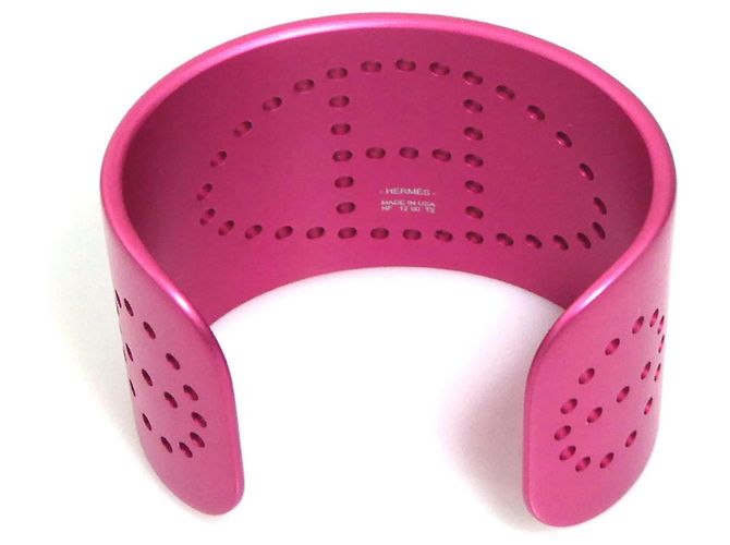 Bracciale in alluminio rosa Evelyne di Hermès - vista 5