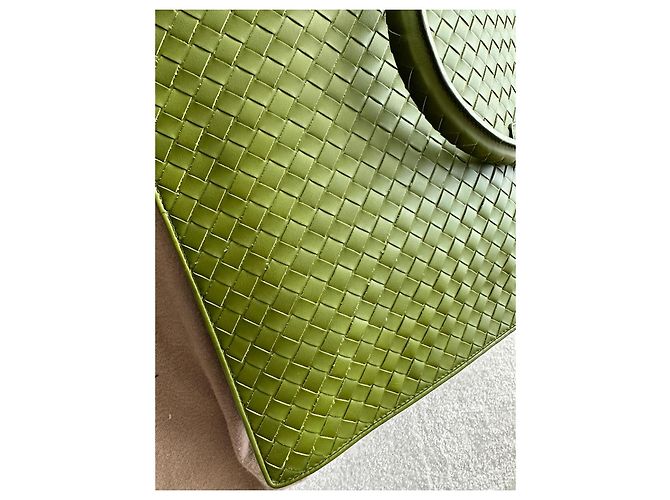 Valigetta Bottega Veneta Intrecciato Pelle Verde Verde oliva - vista 3