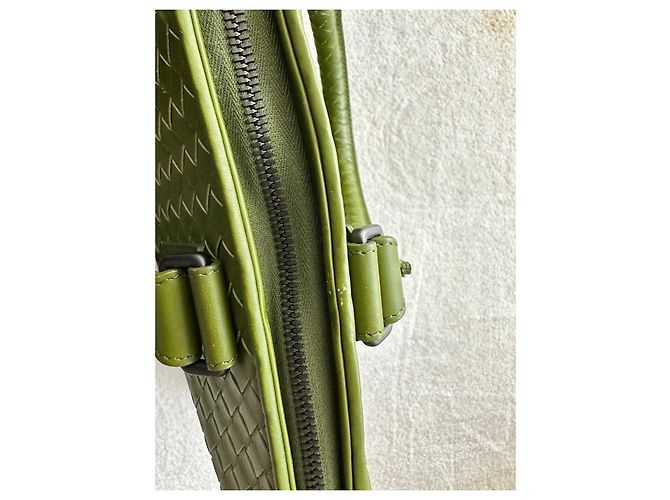 Valigetta Bottega Veneta Intrecciato Pelle Verde Verde oliva - vista 4