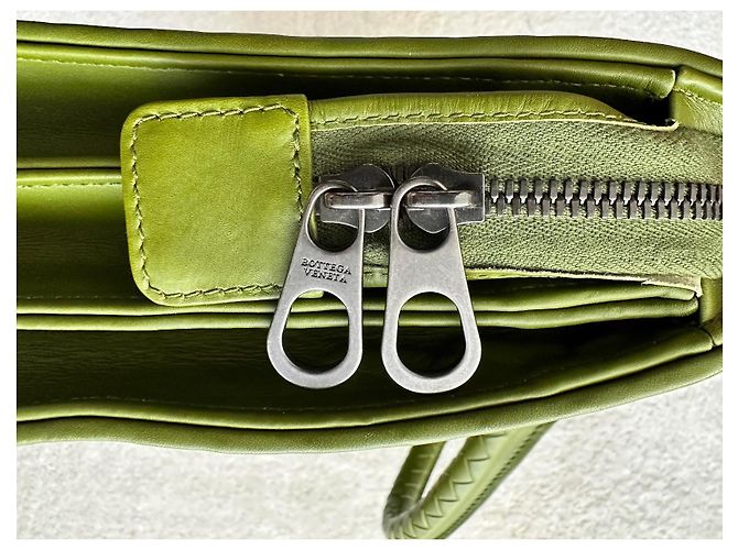 Valigetta Bottega Veneta Intrecciato Pelle Verde Verde oliva - vista 7