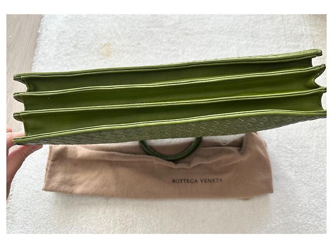Valigetta Bottega Veneta Intrecciato Pelle Verde Verde oliva - vista 8