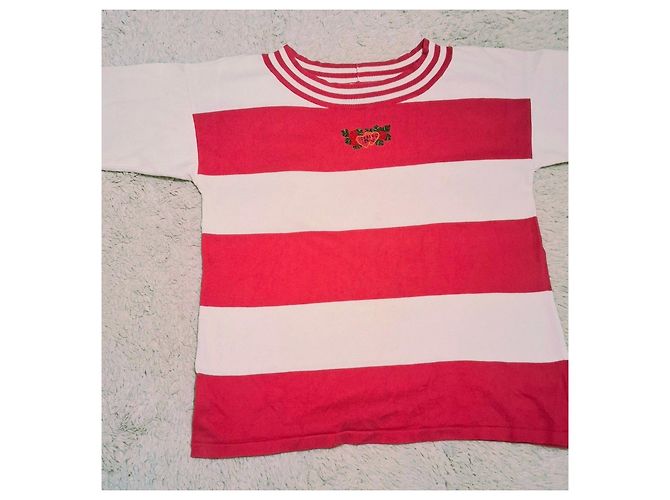 Camiseta a rayas Iceberg Jeans Rosa Blanco - vista 4