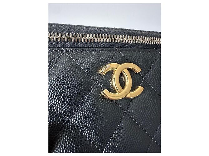 Chanel Vanity Case in pelle caviar nera Nero - vista 8