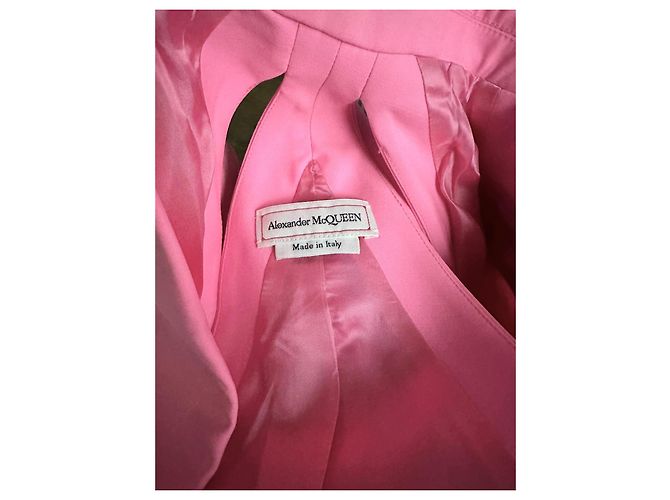 Alexander McQueen Pink Wool Slashed Cut-out Blazer Jacket - view 4