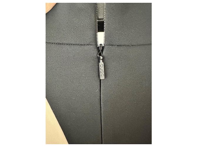 Gucci Geometrisches Midikleid schwarz weiß Seide - Ansicht 4