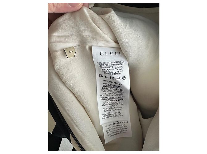 Gucci Geometrisches Midikleid schwarz weiß Seide - Ansicht 5