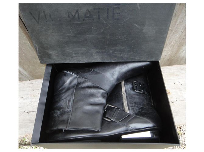 Stivaletti Vic Matié in pelle nera Nero - vista 6