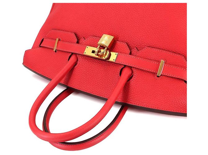 Bolso Hermès Birkin 35 Togo Rouge Pivoine Roja - vista 5