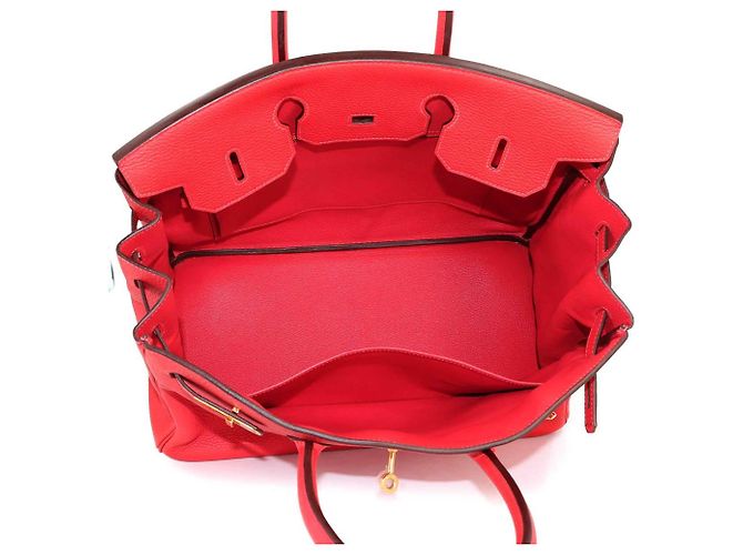 Bolso Hermès Birkin 35 Togo Rouge Pivoine Roja - vista 6