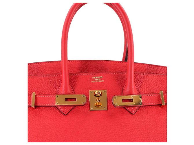 Bolso Hermès Birkin 35 Togo Rouge Pivoine Roja - vista 7