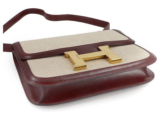 Constance 23 Schultertasche von Hermès Rot Beige - Ansicht 4