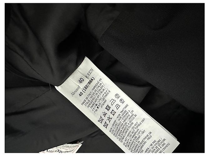 Giacca Blazer Alexander McQueen in Tulle e Barathea Nera Nero - vista 7