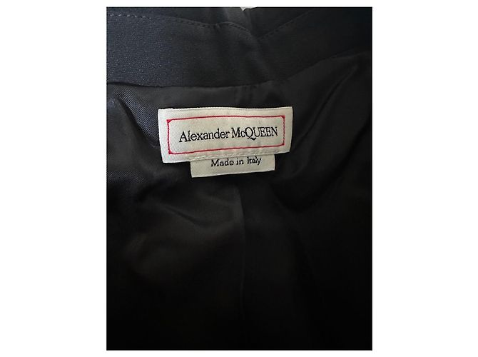 Blazer Alexander McQueen in lana e pizzo nero - vista 4