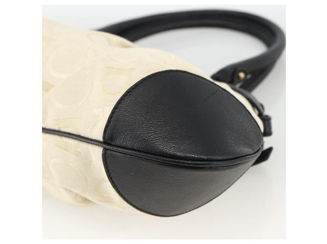 Borsa a mano Salvatore Ferragamo in tela beige e nera Auth ka2979 Nero - vista 16