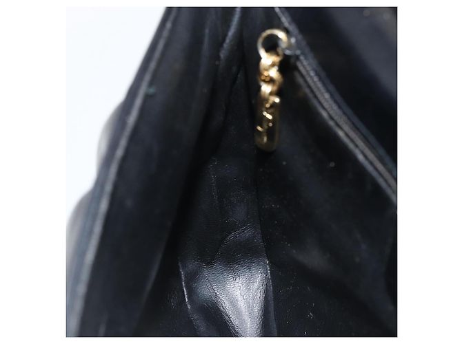 Borsa a spalla Salvatore Ferragamo in pelle verniciata nera e oro Auth ka2971 Nero D'oro - vista 18