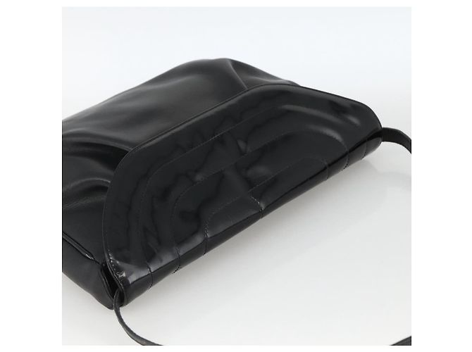 Borsa a spalla Salvatore Ferragamo in pelle verniciata nera e oro Auth ka2971 Nero D'oro - vista 6