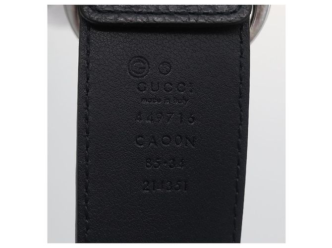 Cintura GUCCI in pelle 39,4" Outlet Blu Navy Argento 449716 Auth BA11347V - vista 11