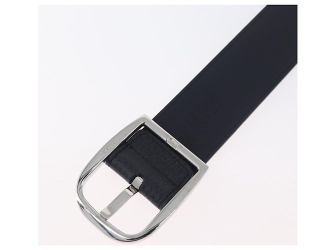 Cintura GUCCI in pelle 39,4" Outlet Blu Navy Argento 449716 Auth BA11347V - vista 15