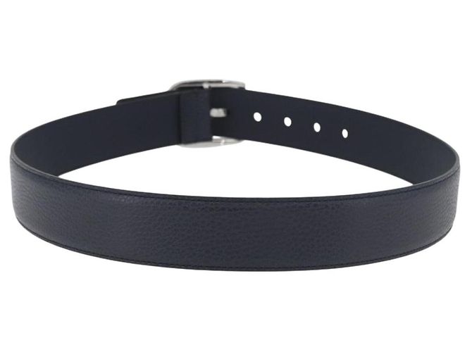 Cintura GUCCI in pelle 39,4" Outlet Blu Navy Argento 449716 Auth BA11347V - vista 2