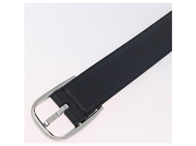 Cintura GUCCI in pelle 39,4" Outlet Blu Navy Argento 449716 Auth BA11347V - vista 7