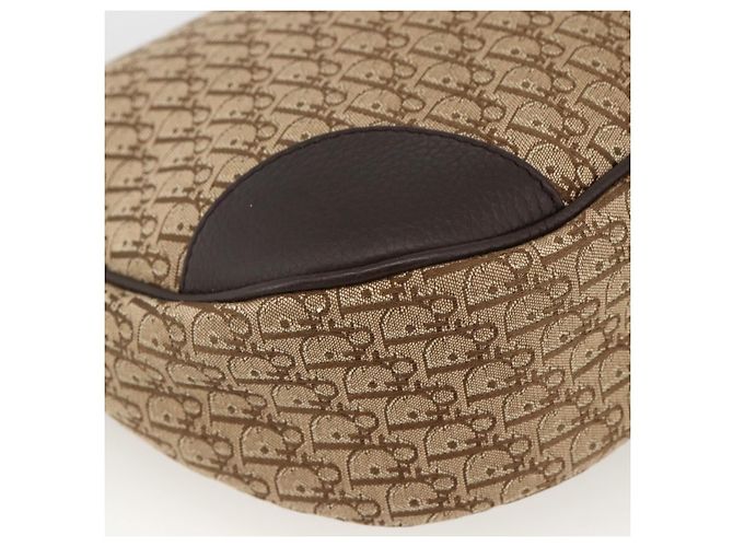 Bolso de Hombro de Lona Trotter Christian Dior Beige Plata Auth BSZ033SAV - vista 14