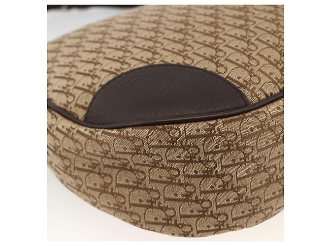 Bolso de Hombro de Lona Trotter Christian Dior Beige Plata Auth BSZ033SAV - vista 16