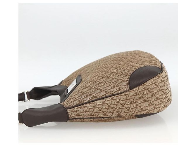 Bolso de Hombro de Lona Trotter Christian Dior Beige Plata Auth BSZ033SAV - vista 3