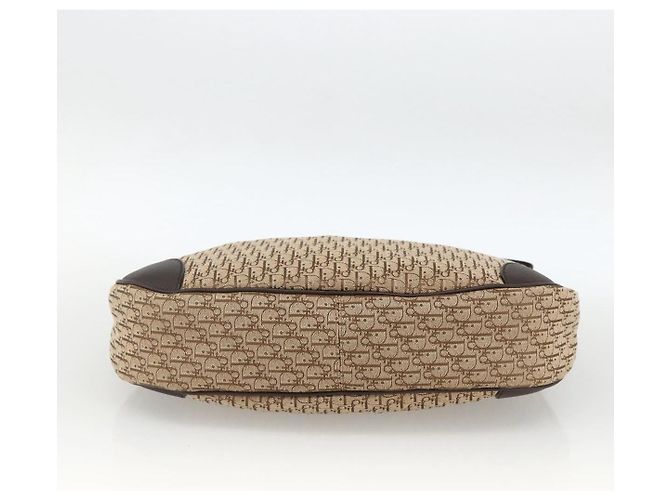 Bolso de Hombro de Lona Trotter Christian Dior Beige Plata Auth BSZ033SAV - vista 5