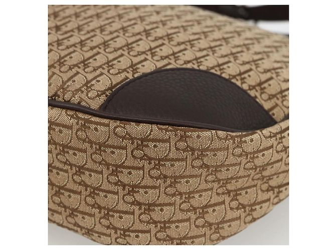 Bolso de Hombro de Lona Trotter Christian Dior Beige Plata Auth BSZ033SAV - vista 9