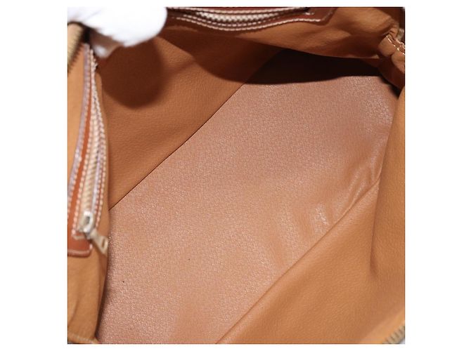 Céline CELINE Macadam Canvas Hand Bag PVC Leather 2way Brown Gold Auth ka2994 Golden - view 11