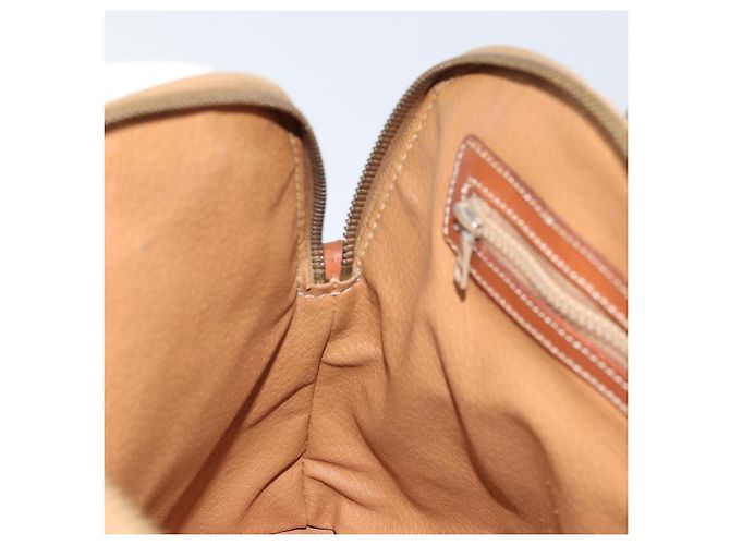 Céline CELINE Macadam Canvas Hand Bag PVC Leather 2way Brown Gold Auth ka2994 Golden - view 21