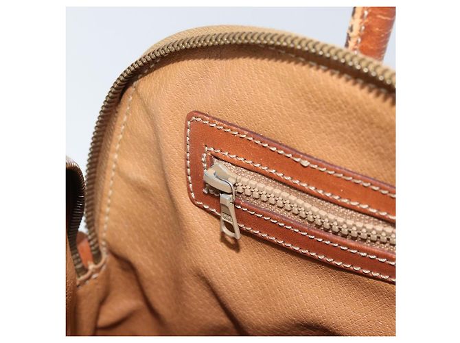 Céline CELINE Macadam Canvas Hand Bag PVC Leather 2way Brown Gold Auth ka2994 Golden - view 22