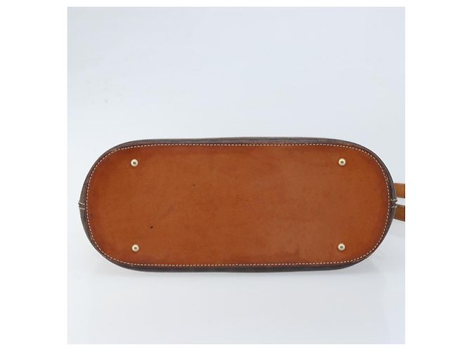 Céline CELINE Macadam Canvas Hand Bag PVC Leather 2way Brown Gold Auth ka2994 Golden - view 5