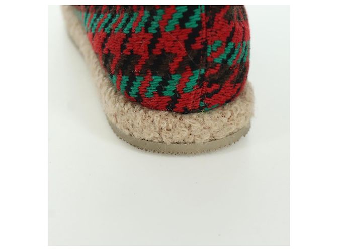 Botas Horsebit GUCCI Moutón Rojo Oro Auth ARZ016M Roja Dorado - vista 10