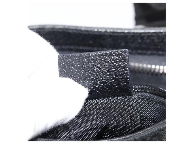 GUCCI GG Canvas Schultertasche Schwarz Silber 122793 Auth 173821 - Ansicht 12