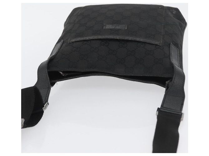 GUCCI GG Canvas Schultertasche Schwarz Silber 122793 Auth 173821 - Ansicht 7