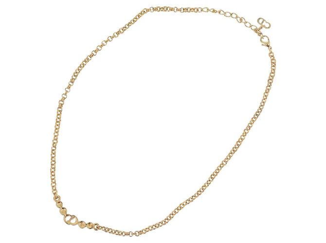 Collana Christian Dior metallo oro Auth BSZ414V D'oro - vista 10