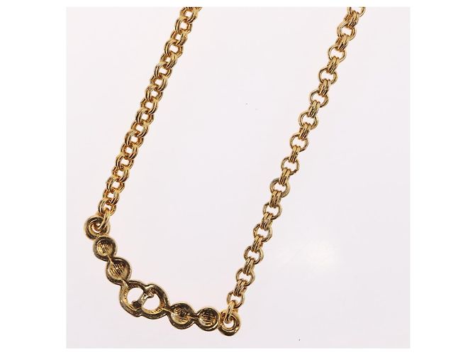 Collana Christian Dior metallo oro Auth BSZ414V D'oro - vista 12