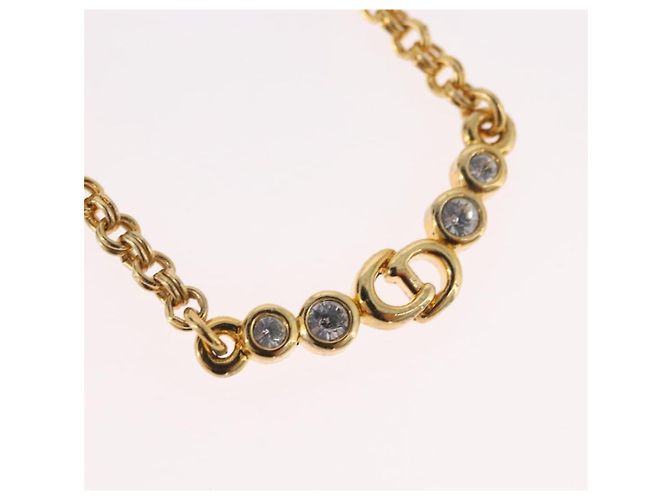 Collana Christian Dior metallo oro Auth BSZ414V D'oro - vista 3